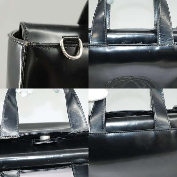 GUCCI Hand Bag Enamel Black Silver 000 2058 0504 5 - Picture 11 of 13